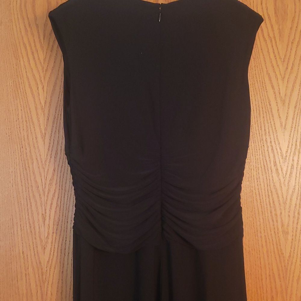 Black Joneswear Dress - Ruching at Front and Back Waist - Buckle Accent Sz 14 - Picture 4 of 6